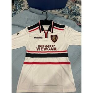1995/1996 Manchester United Retro Jersey Long Sleeve Size XL